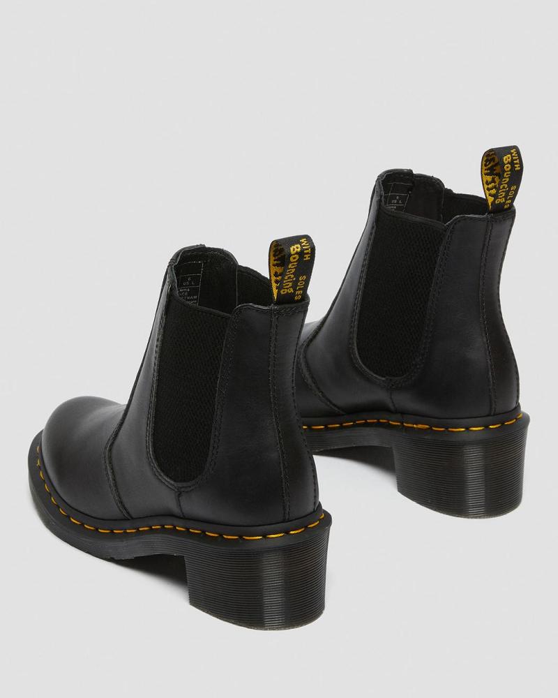 Botas de Tacon Dr Martens Cadence Cuero Tacón Mujer Negros | MX 634EBC